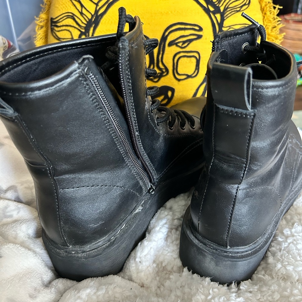 Black Combat Boots - Picture 3 of 6